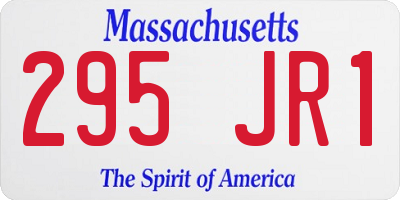 MA license plate 295JR1