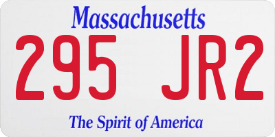 MA license plate 295JR2