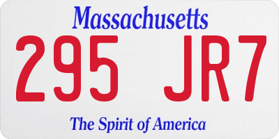 MA license plate 295JR7
