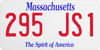 MA license plate 295JS1