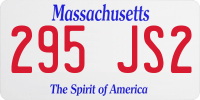 MA license plate 295JS2
