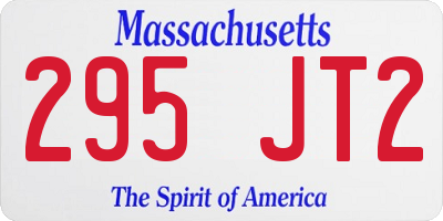 MA license plate 295JT2