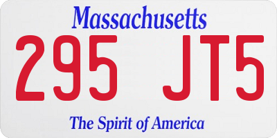 MA license plate 295JT5