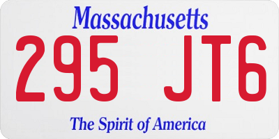 MA license plate 295JT6