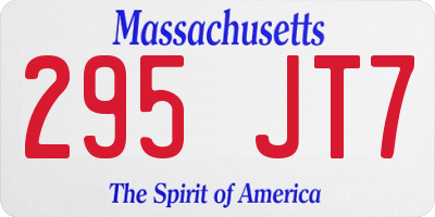 MA license plate 295JT7