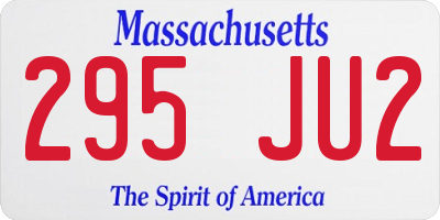 MA license plate 295JU2