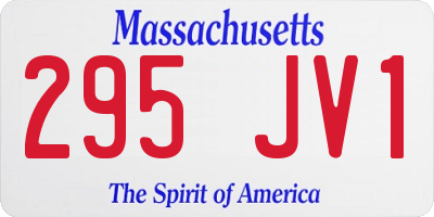 MA license plate 295JV1