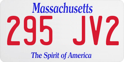MA license plate 295JV2