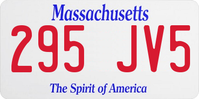 MA license plate 295JV5