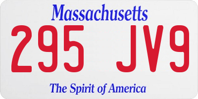 MA license plate 295JV9