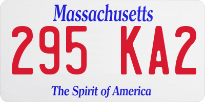 MA license plate 295KA2