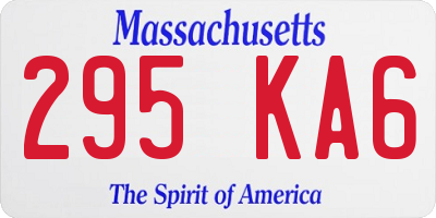 MA license plate 295KA6