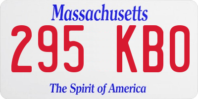 MA license plate 295KB0