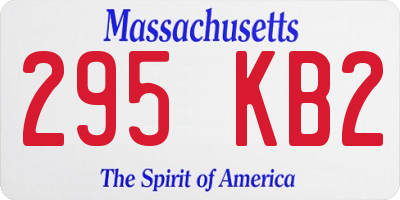 MA license plate 295KB2