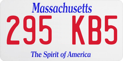 MA license plate 295KB5