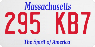 MA license plate 295KB7