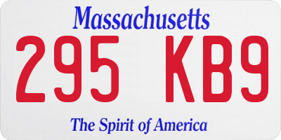 MA license plate 295KB9