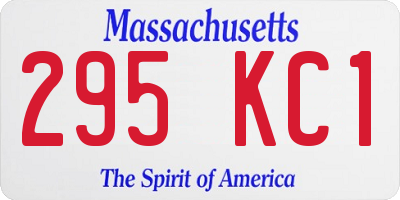 MA license plate 295KC1