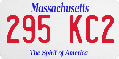 MA license plate 295KC2