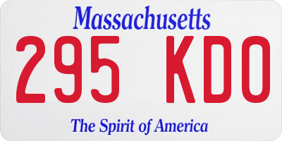 MA license plate 295KD0