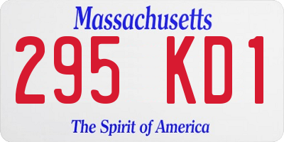 MA license plate 295KD1