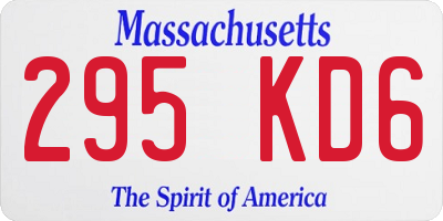 MA license plate 295KD6