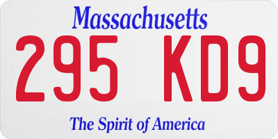 MA license plate 295KD9