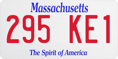 MA license plate 295KE1