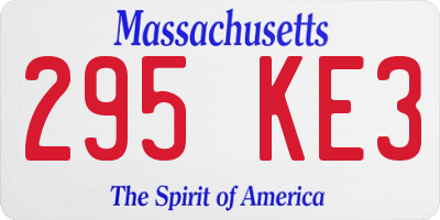 MA license plate 295KE3
