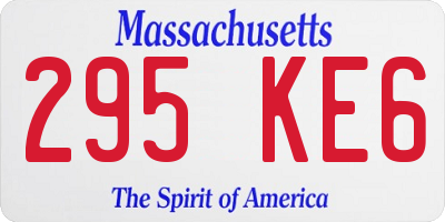 MA license plate 295KE6