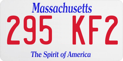 MA license plate 295KF2