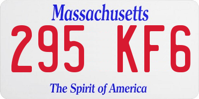 MA license plate 295KF6