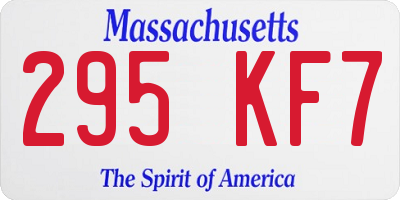MA license plate 295KF7