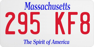 MA license plate 295KF8