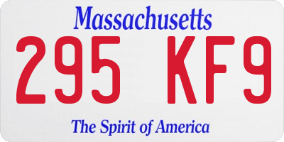 MA license plate 295KF9