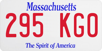 MA license plate 295KG0
