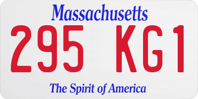 MA license plate 295KG1
