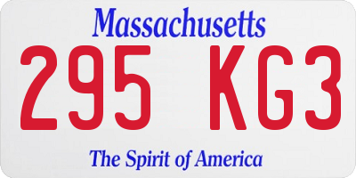 MA license plate 295KG3