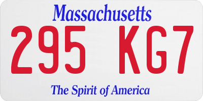 MA license plate 295KG7