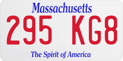 MA license plate 295KG8