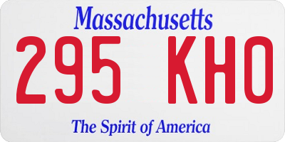 MA license plate 295KH0