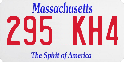 MA license plate 295KH4