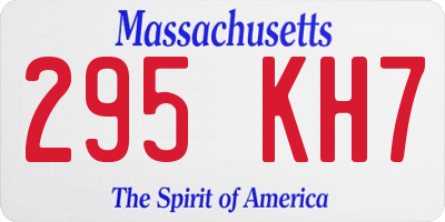 MA license plate 295KH7