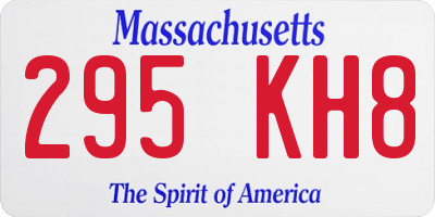 MA license plate 295KH8