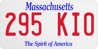 MA license plate 295KI0