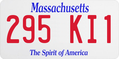 MA license plate 295KI1