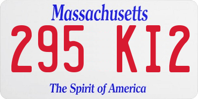 MA license plate 295KI2