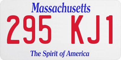 MA license plate 295KJ1