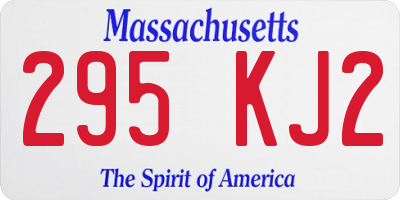 MA license plate 295KJ2