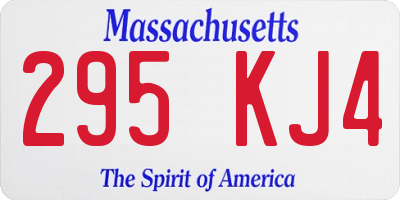 MA license plate 295KJ4